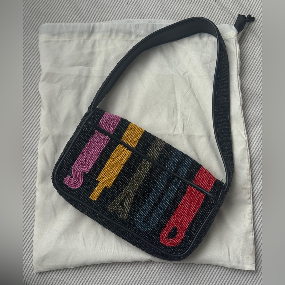 Black Striped Staud Tommy Bag